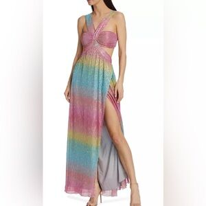 Saylor Multicolor Metallic Gown